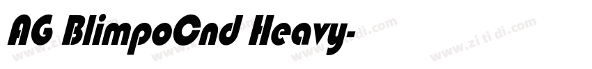 AG BlimpoCnd Heavy字体转换